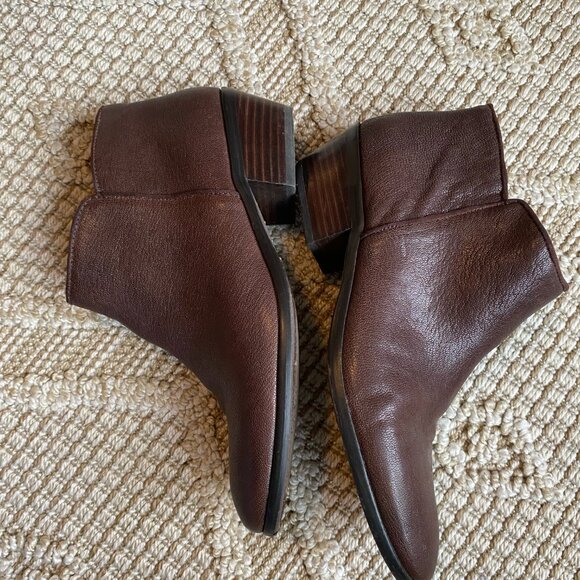 Sam Edelman Petty Real Brown Leather Ankle Boots 7.5 – Classic Chelsea Boot Styl - Picture 5 of 8
